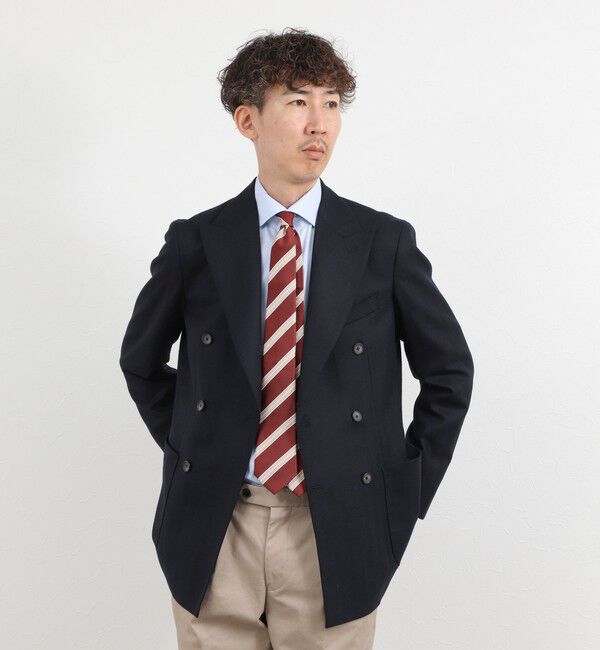 NOLLEY'S goodman「《ビジカジ対応》フランネラーナWJK ヘリンボーン ダブルジャケット 26AW」|テーラードジャケット|