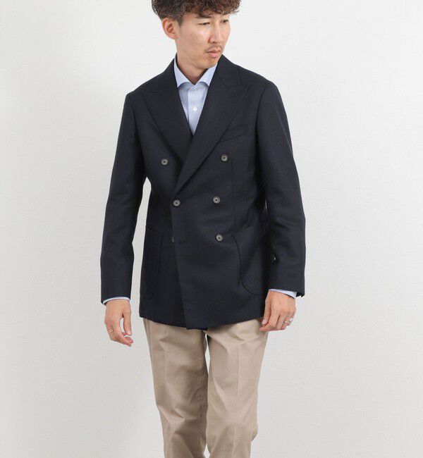 NOLLEY'S goodman「《ビジカジ対応》フランネラーナWJK ヘリンボーン ダブルジャケット 26AW」|テーラードジャケット|