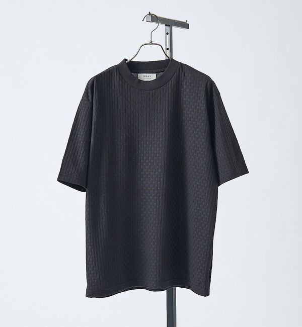 ABAHOUSE「【チェック柄】リンクス ブロック 半袖Tシャツ」|Tシャツ・カットソー|ブラック