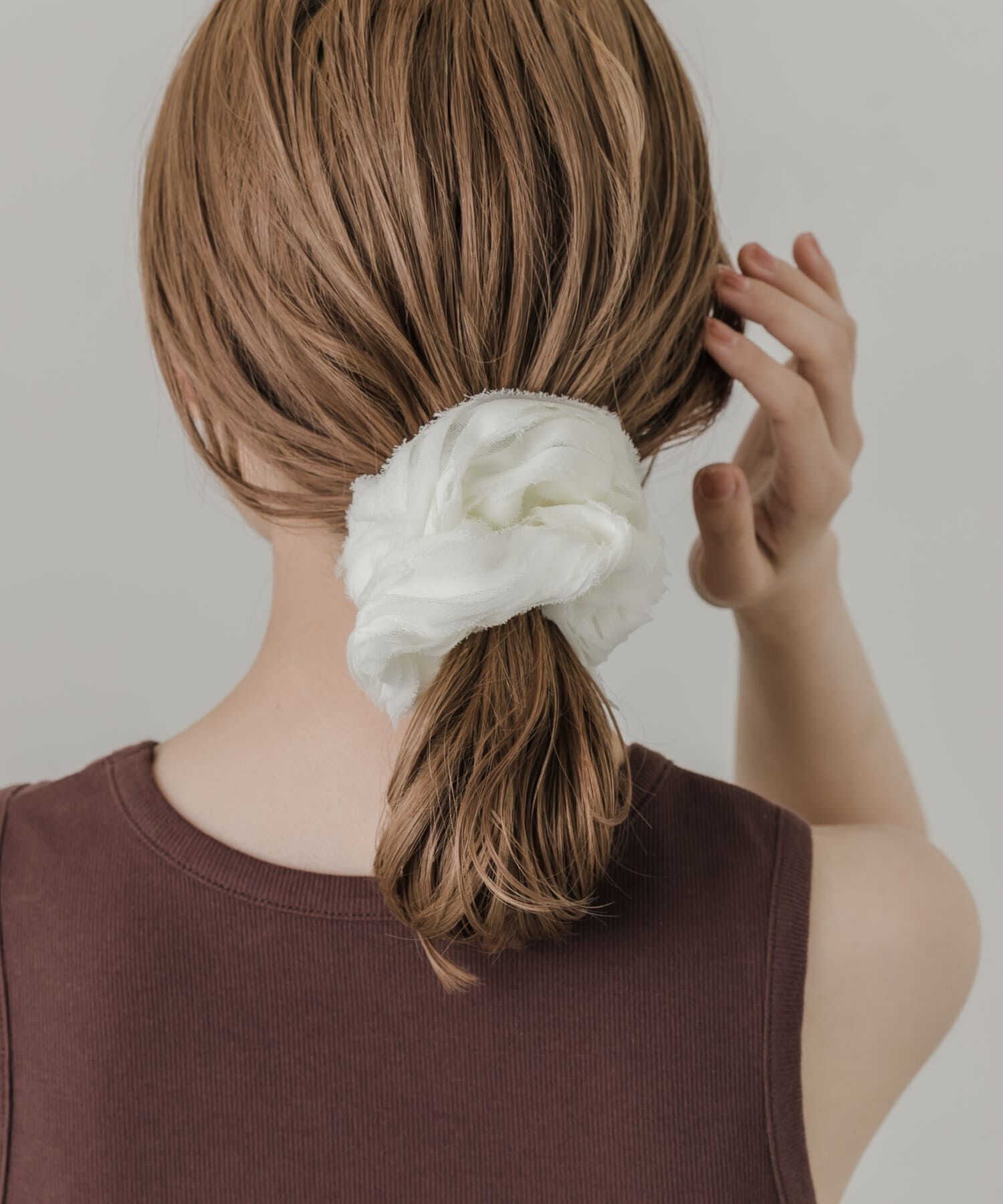 SMELLY「チュールカットオフシュシュ」|ヘアゴム・シュシュ|