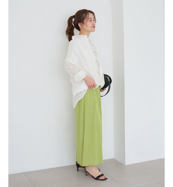  「リネンライクワイドパンツ」|その他|