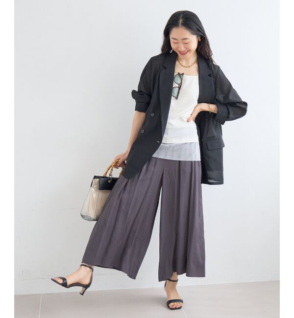  「リネンライクワイドパンツ」|その他|