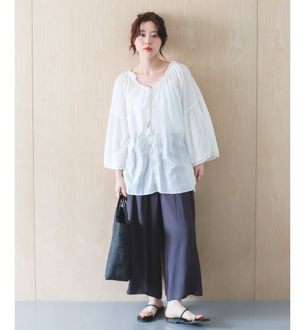  「リネンライクワイドパンツ」|その他|