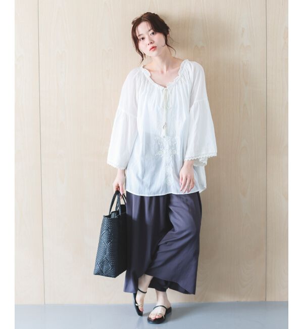  「リネンライクワイドパンツ」|その他|