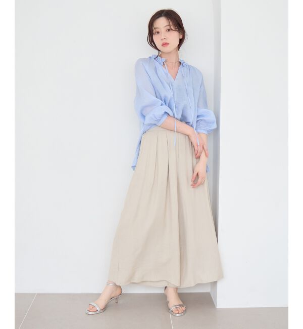  「リネンライクワイドパンツ」|その他|