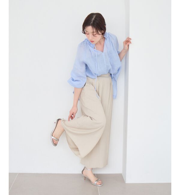  「リネンライクワイドパンツ」|その他|
