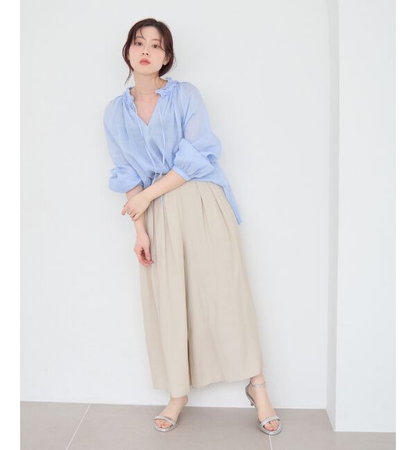  「リネンライクワイドパンツ」|その他|