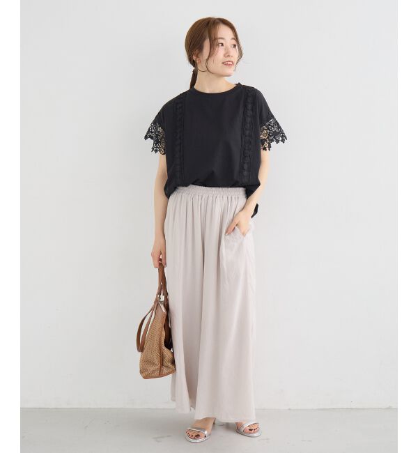  「リネンライクワイドパンツ」|その他|