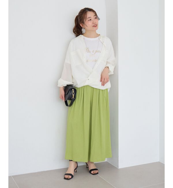  「リネンライクワイドパンツ」|その他|