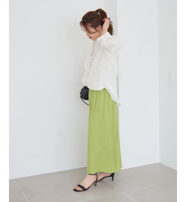 「リネンライクワイドパンツ」|その他|