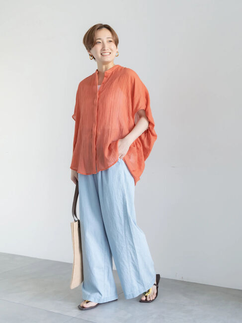 Te chichi「【7色展開】シャンブレーボイルドルマンシャツ」|シャツ・ブラウス|