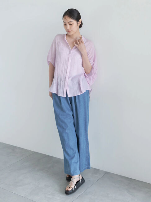 Te chichi「【7色展開】シャンブレーボイルドルマンシャツ」|シャツ・ブラウス|