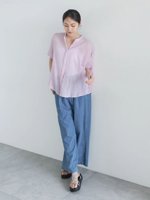 Te chichi「【7色展開】シャンブレーボイルドルマンシャツ」|シャツ・ブラウス|
