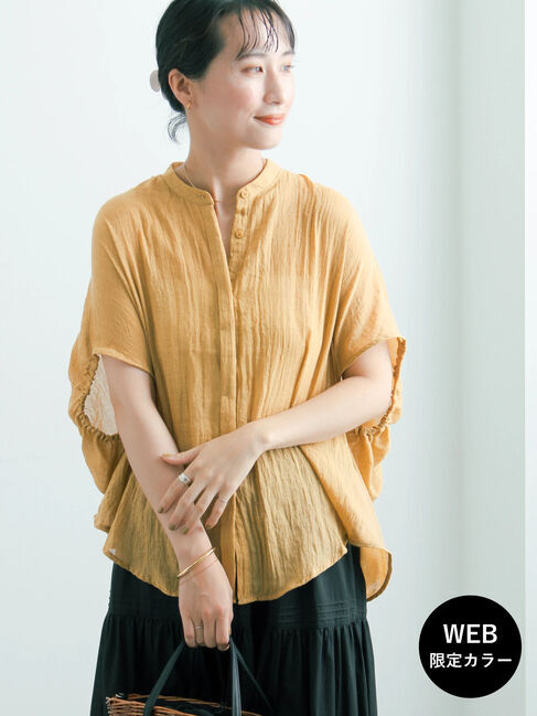 Te chichi「【7色展開】シャンブレーボイルドルマンシャツ」|シャツ・ブラウス|マスタード