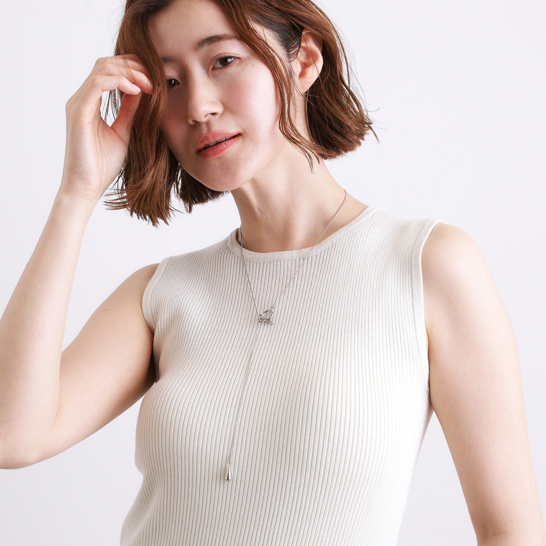grove「【ステンレス】デザインチェーンマンテルドロップネックレス」|ネックレス|