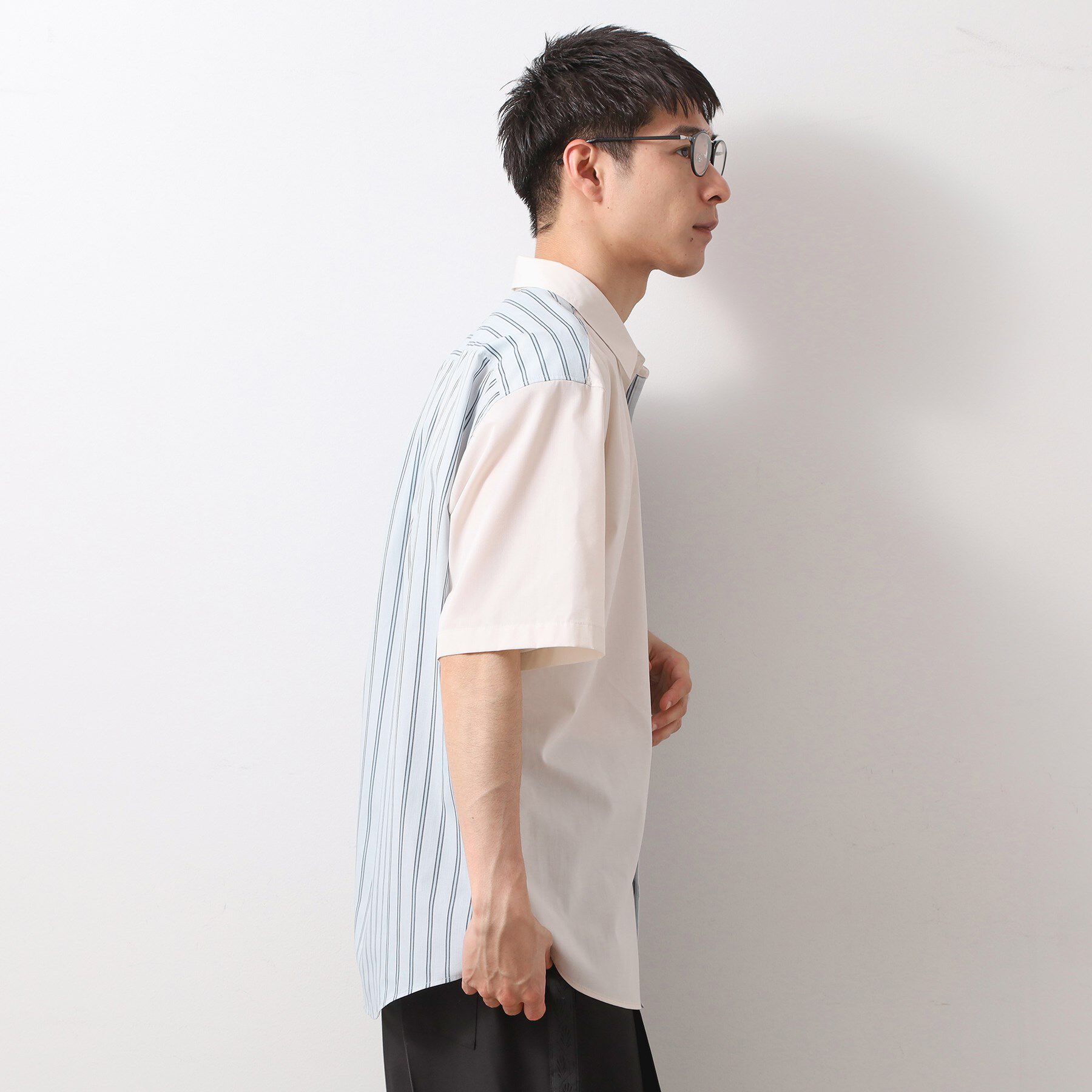 THE SHOP TK「ブロードパネルストライプ 半袖シャツ 洗濯機OK／サスティナブル素材」|シャツ・ブラウス|