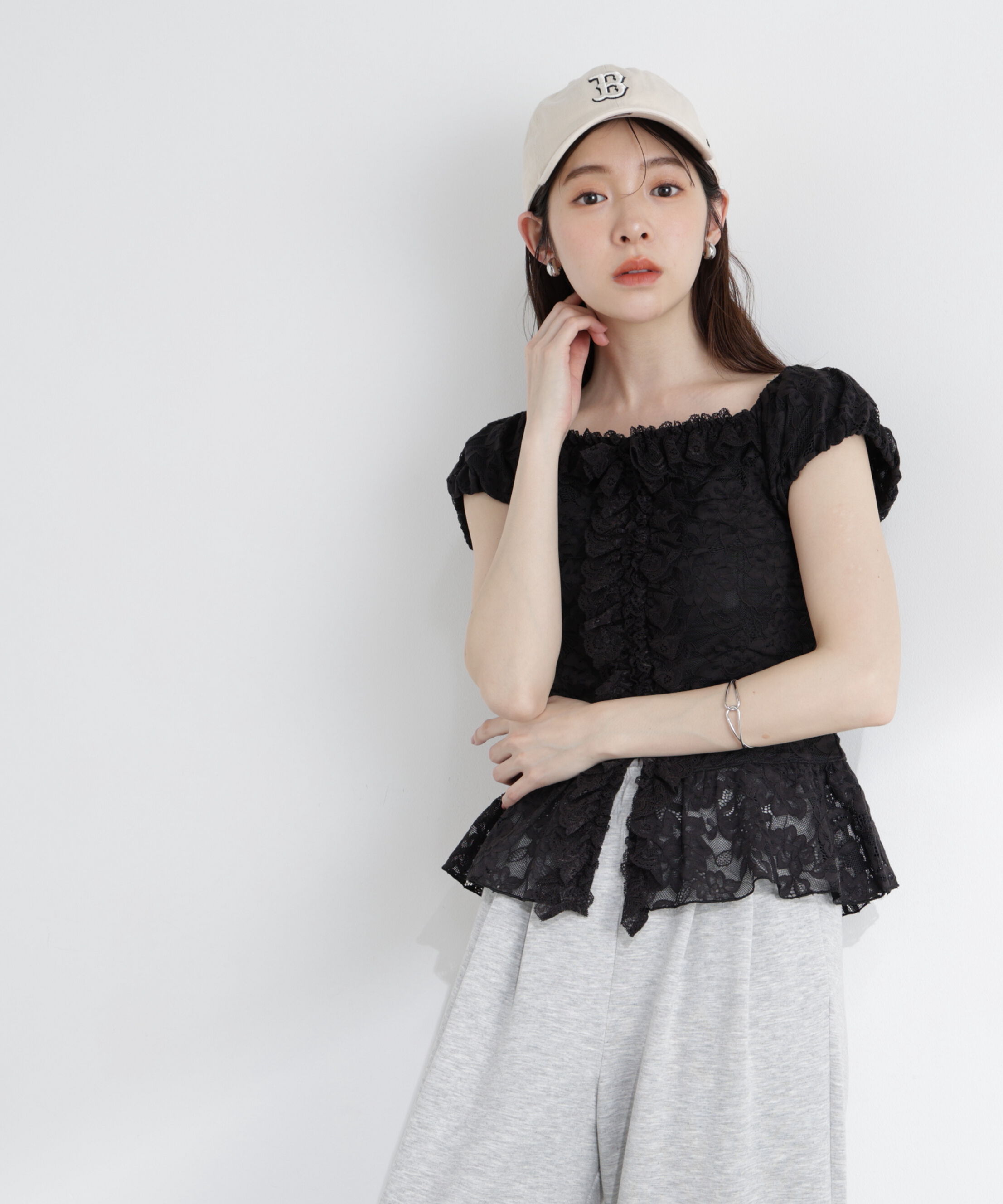 PROPORTION BODY DRESSING「〈a/mie〉レースフリルカットソー」|Tシャツ・カットソー|