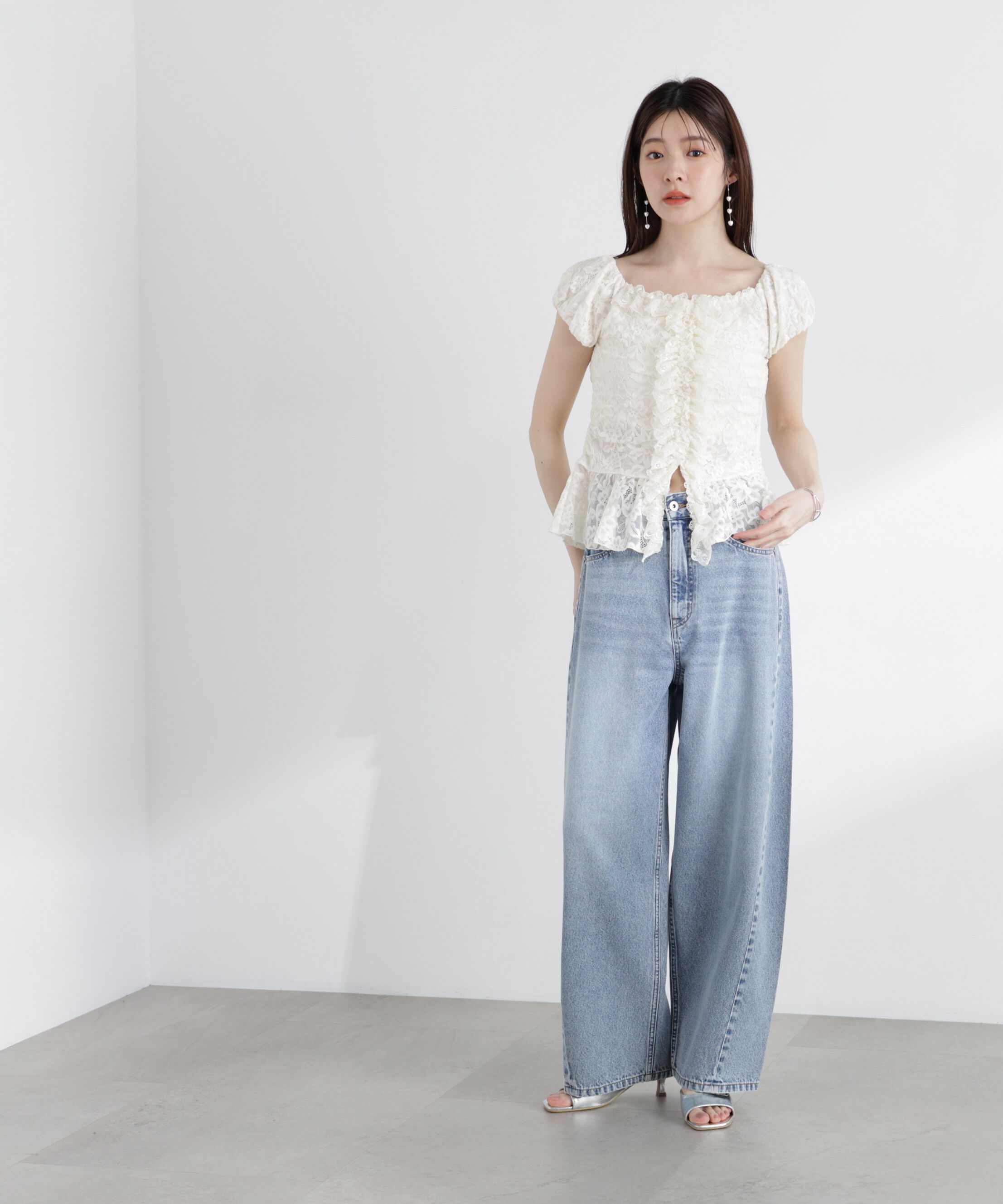 PROPORTION BODY DRESSING「〈a/mie〉レースフリルカットソー」|Tシャツ・カットソー|