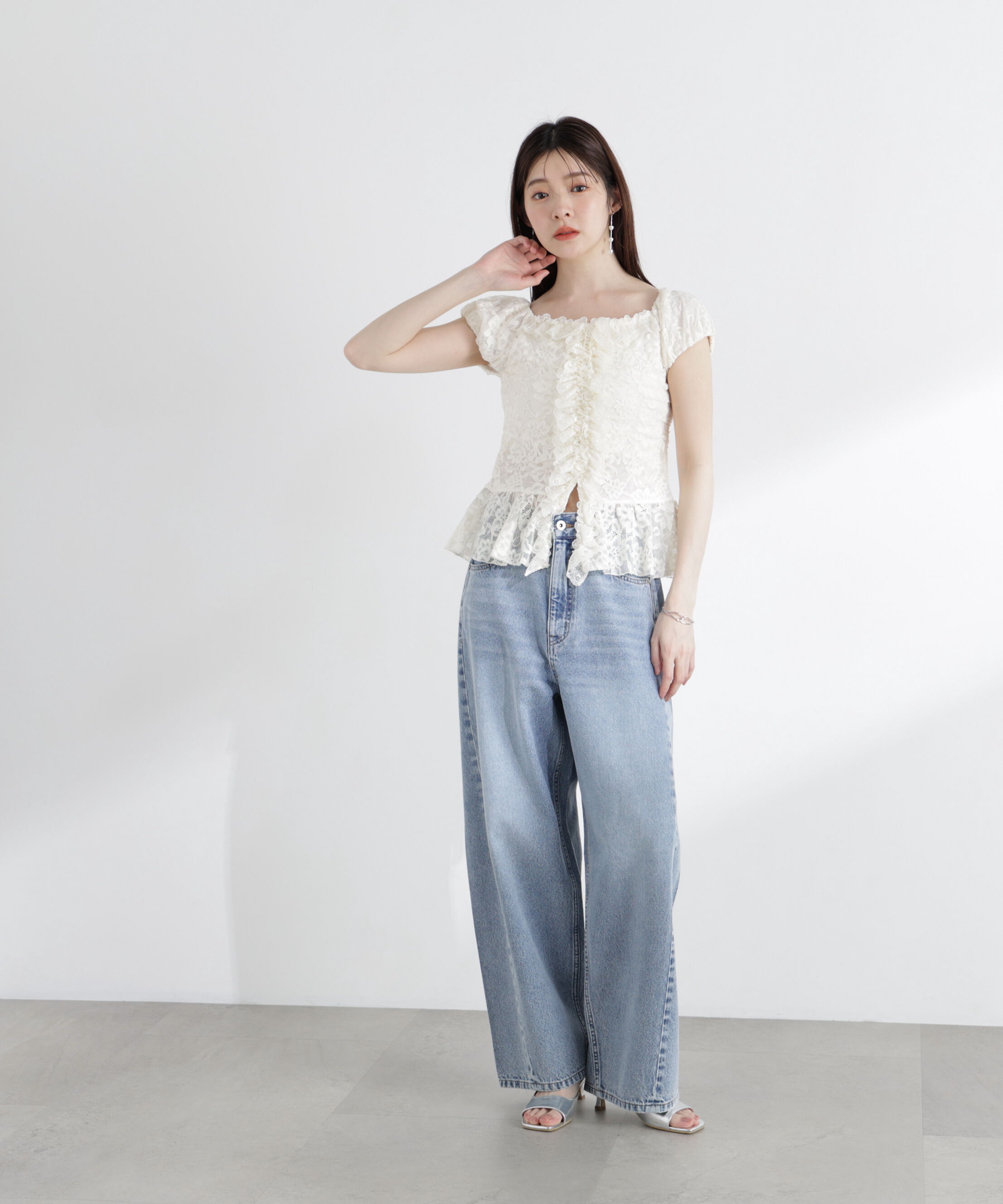 PROPORTION BODY DRESSING「〈a/mie〉レースフリルカットソー」|Tシャツ・カットソー|