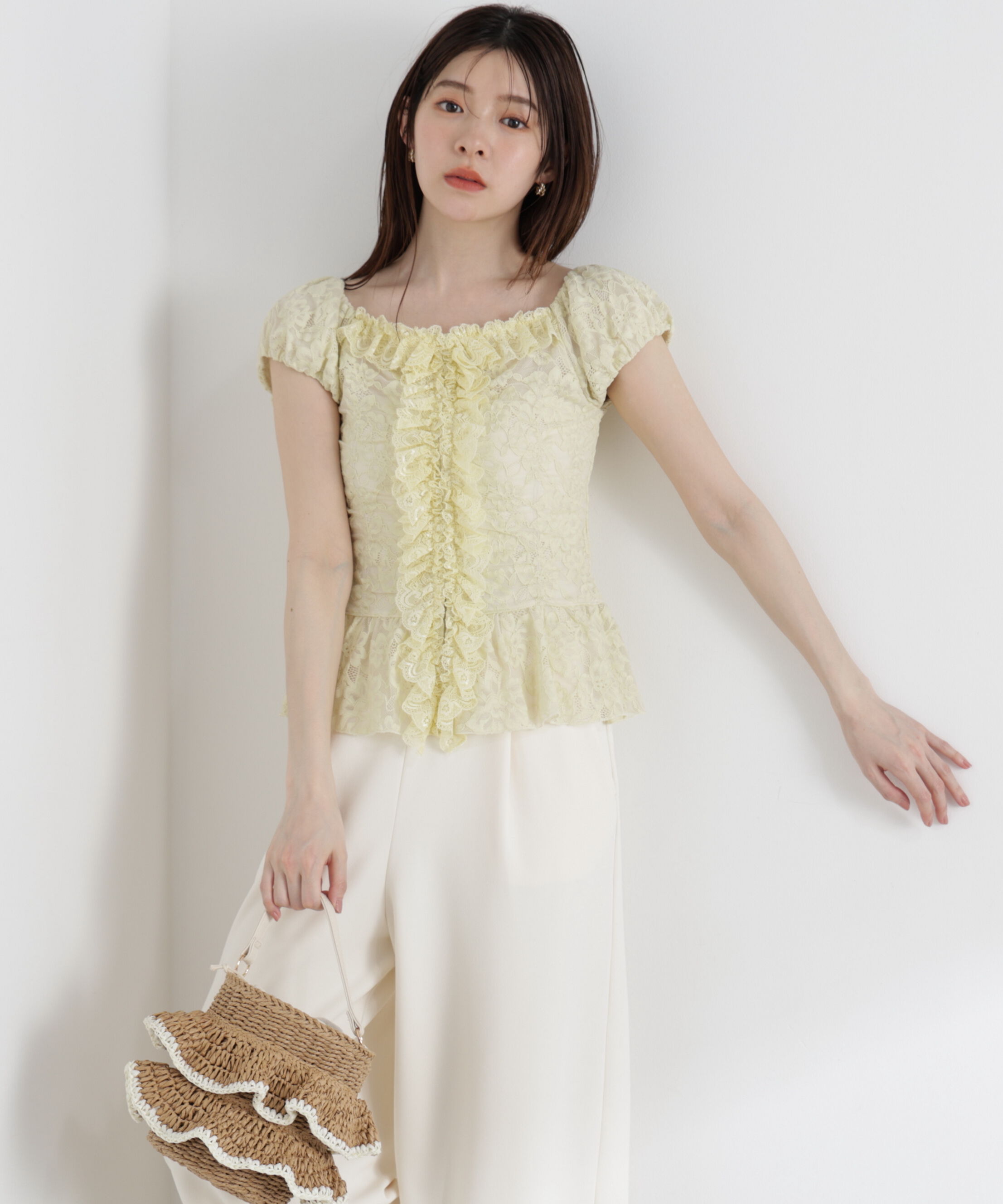 PROPORTION BODY DRESSING「〈a/mie〉レースフリルカットソー」|Tシャツ・カットソー|