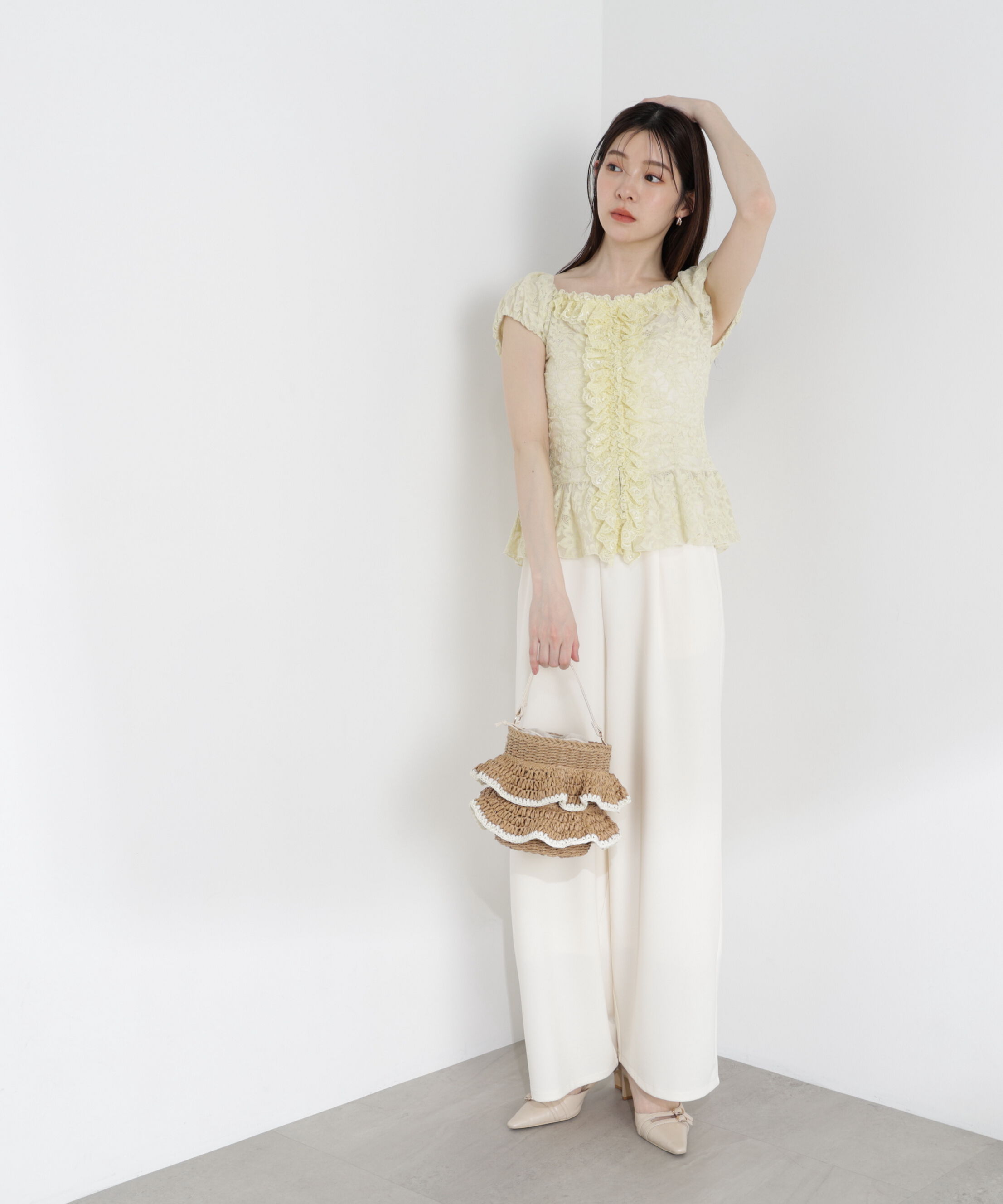 PROPORTION BODY DRESSING「〈a/mie〉レースフリルカットソー」|Tシャツ・カットソー|