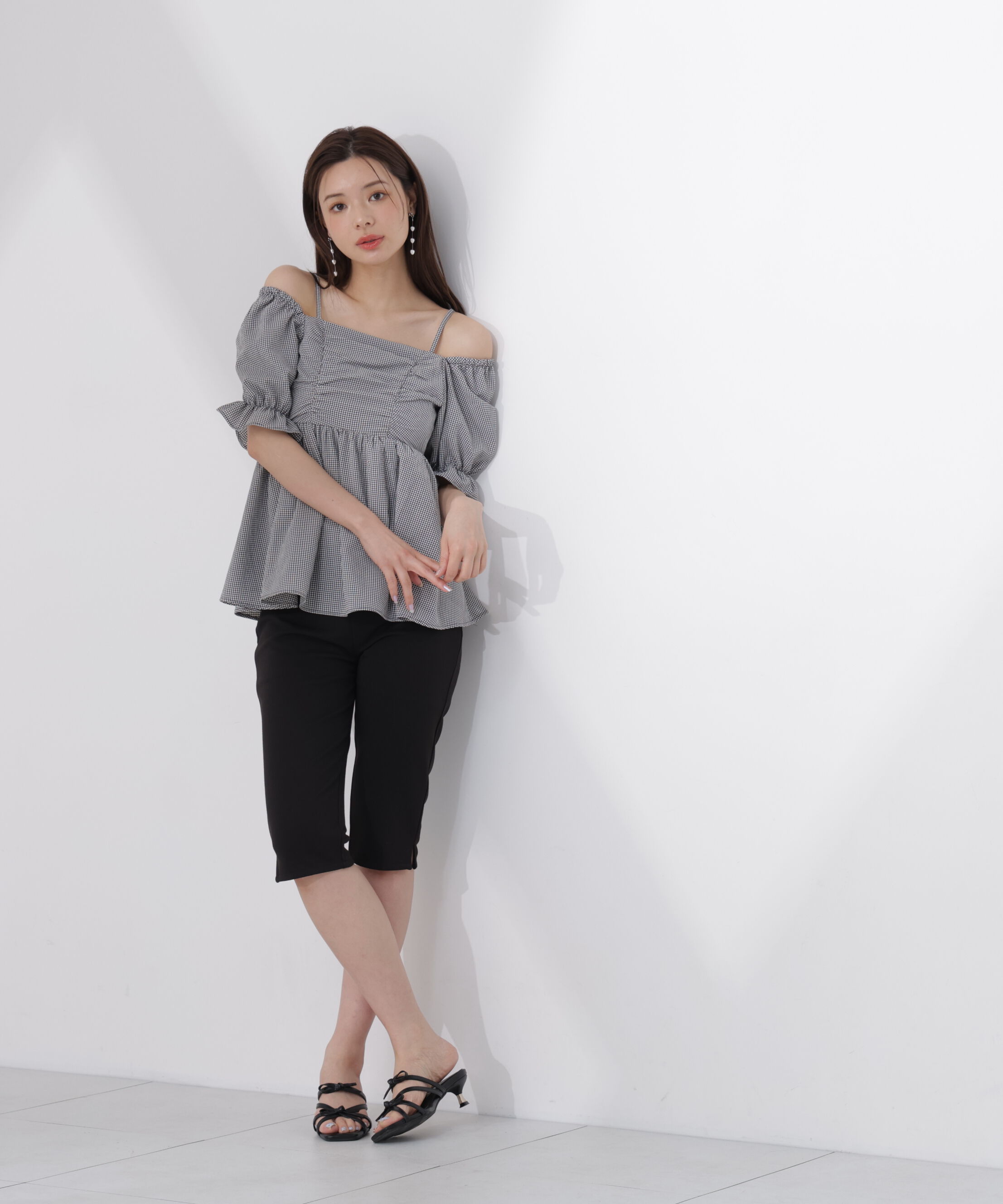 PROPORTION BODY DRESSING「〈a/mie〉ギンガム2wayブラウス」|シャツ・ブラウス|