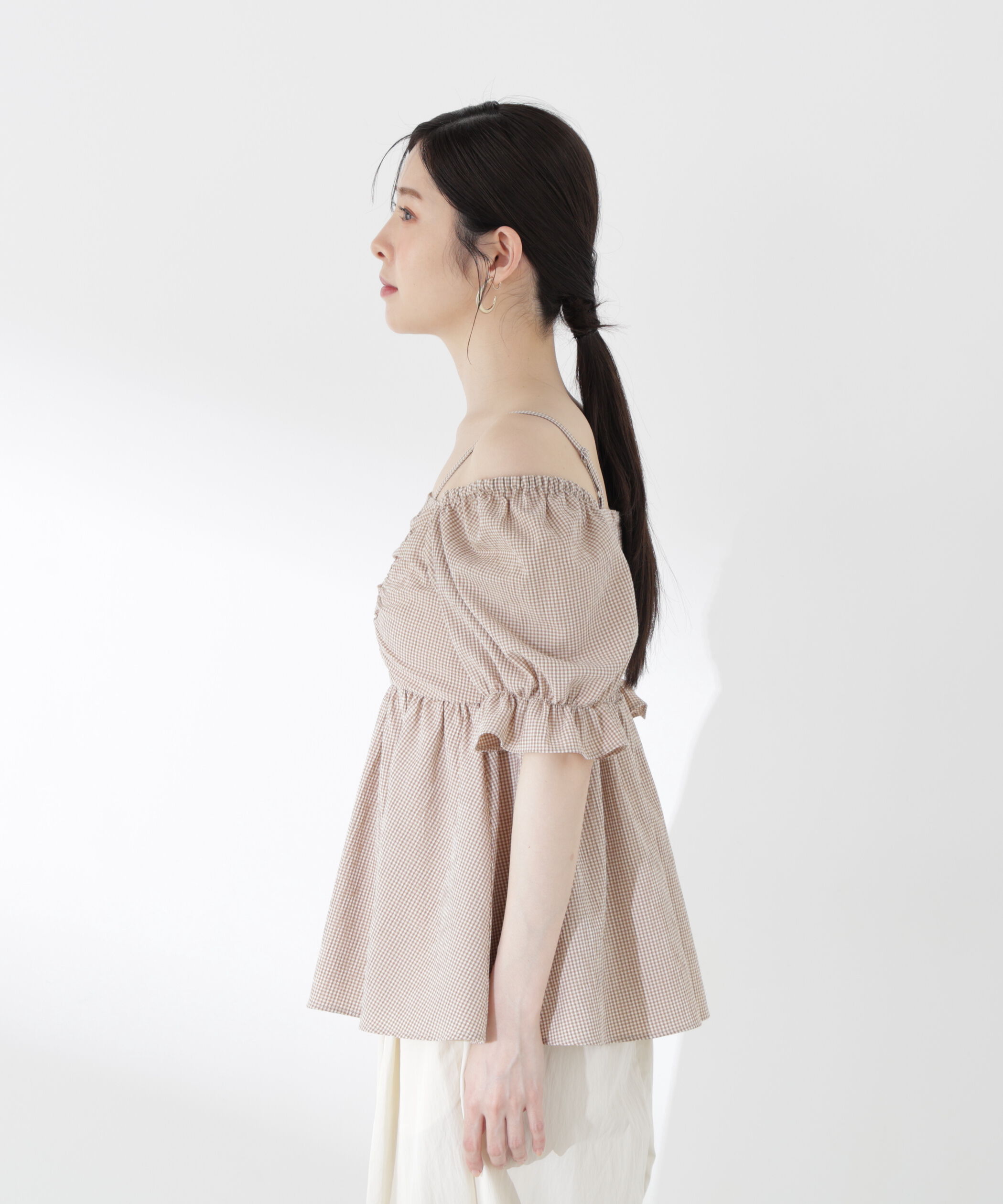 PROPORTION BODY DRESSING「〈a/mie〉ギンガム2wayブラウス」|シャツ・ブラウス|