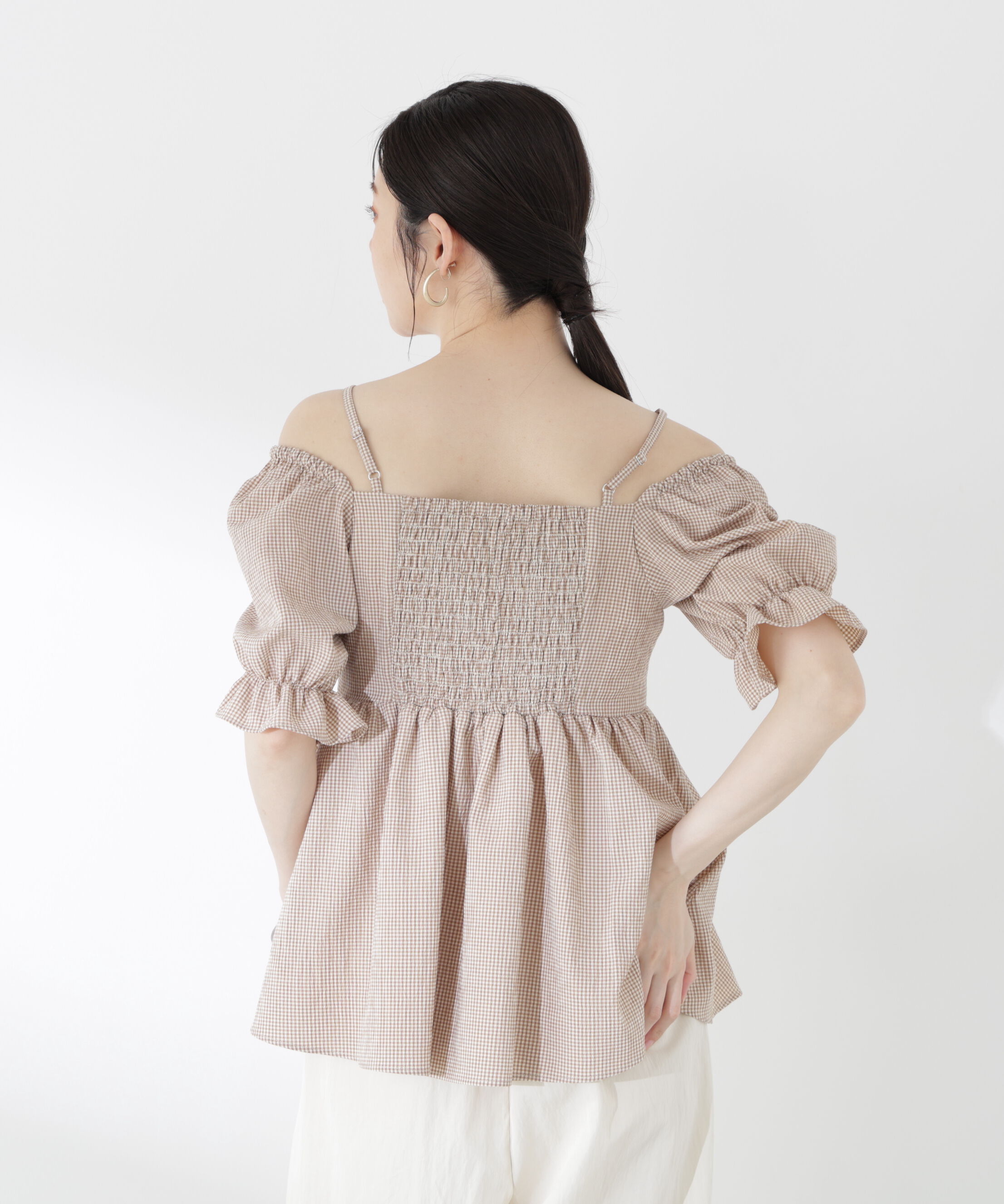 PROPORTION BODY DRESSING「〈a/mie〉ギンガム2wayブラウス」|シャツ・ブラウス|