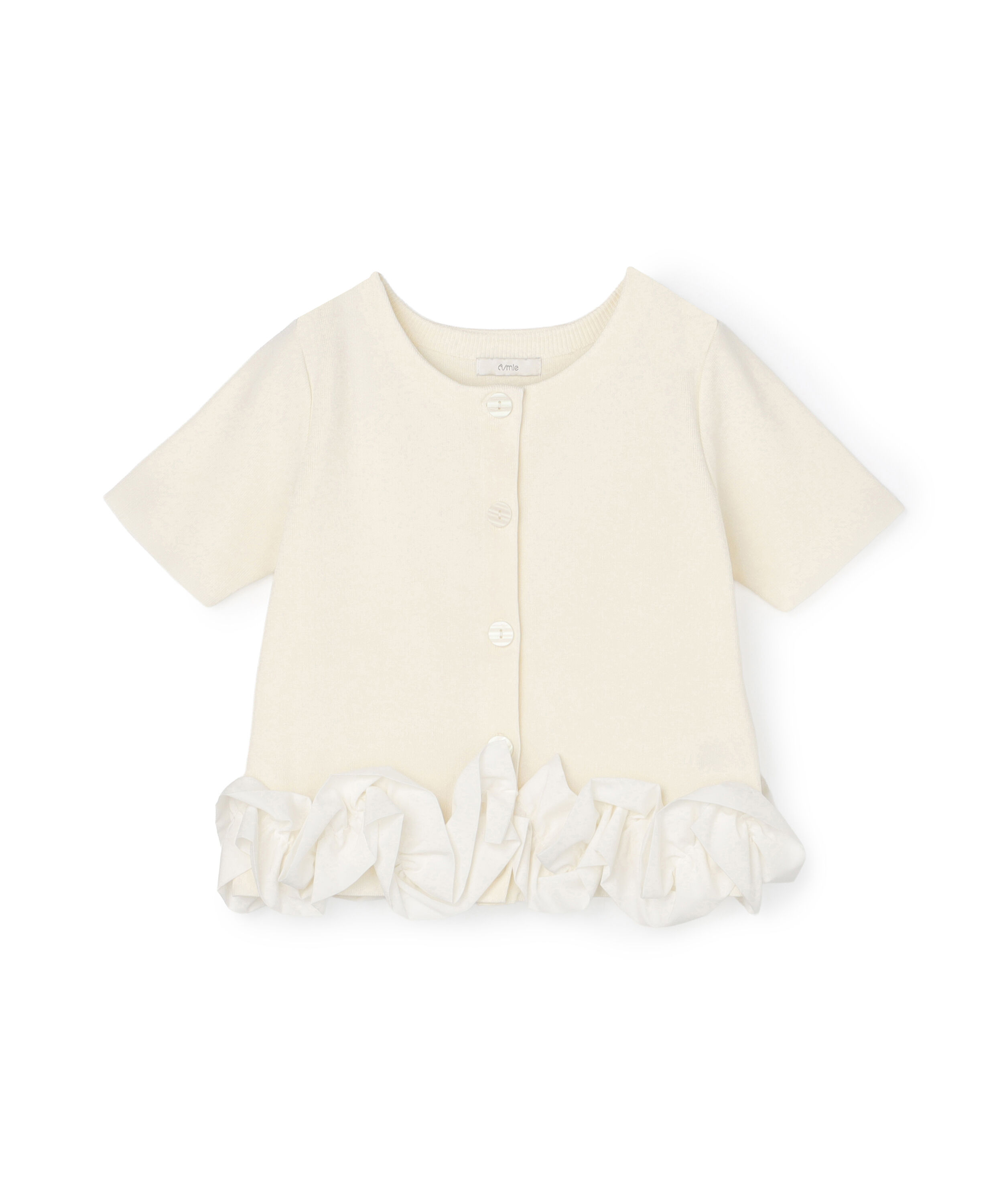 PROPORTION BODY DRESSING「＜中川紅葉さん着用＞〈a/mie〉半袖ホイップヘムカーディガン」|カーディガン|