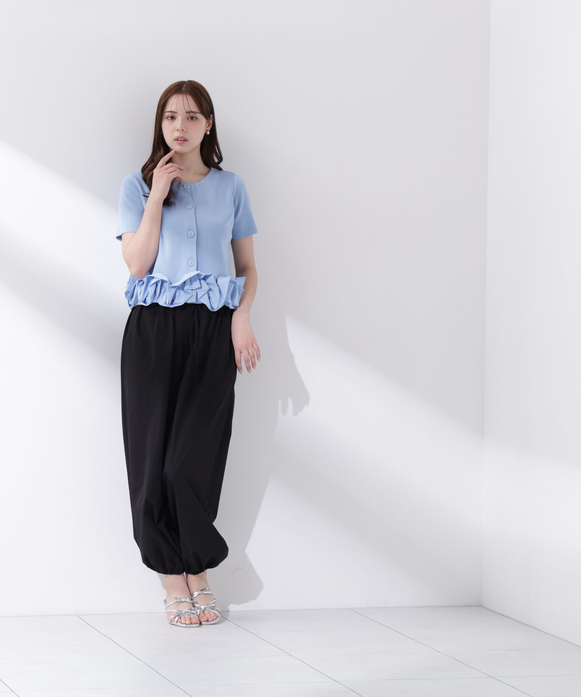 PROPORTION BODY DRESSING「＜中川紅葉さん着用＞〈a/mie〉半袖ホイップヘムカーディガン」|カーディガン|