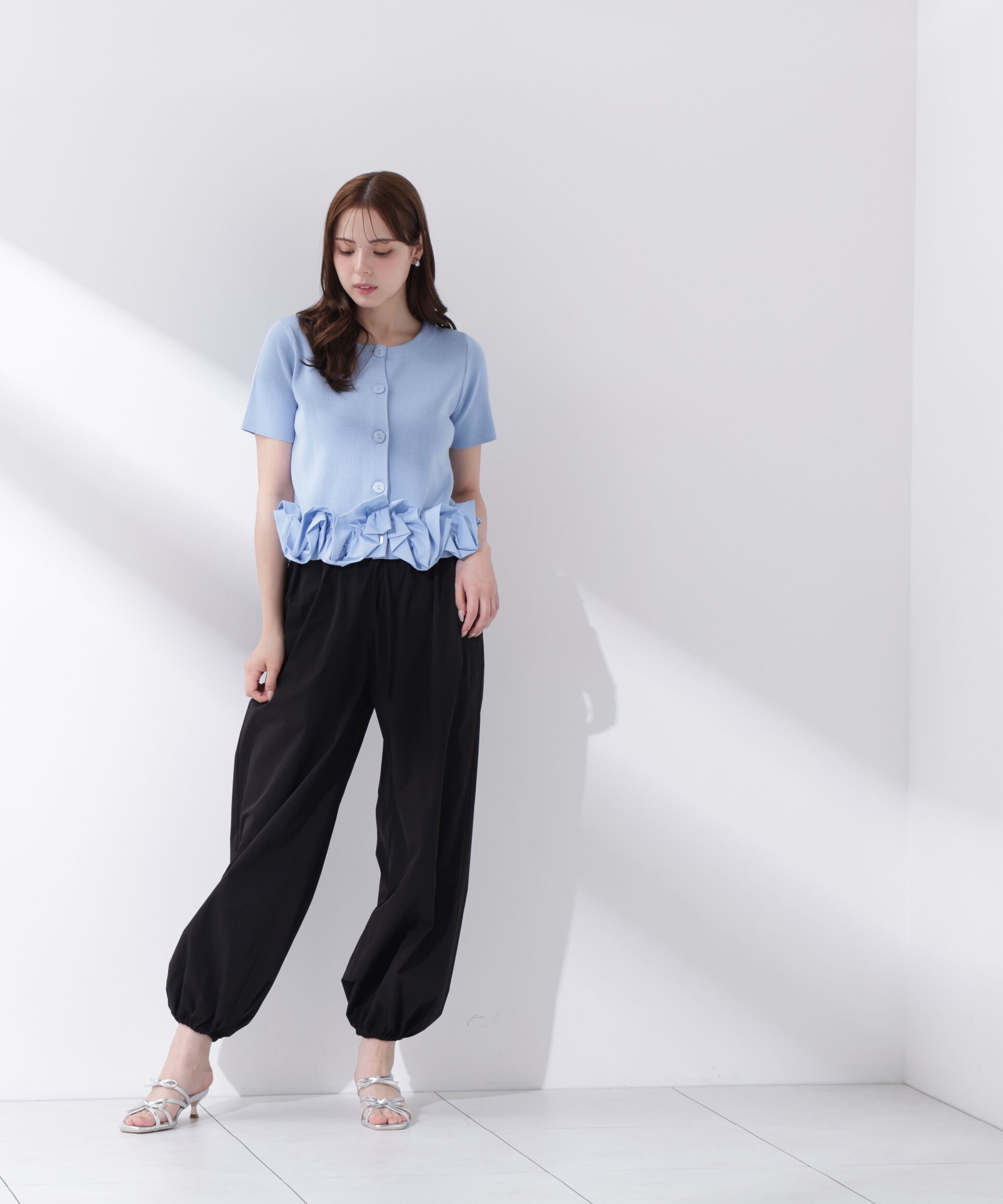 PROPORTION BODY DRESSING「＜中川紅葉さん着用＞〈a/mie〉半袖ホイップヘムカーディガン」|カーディガン|