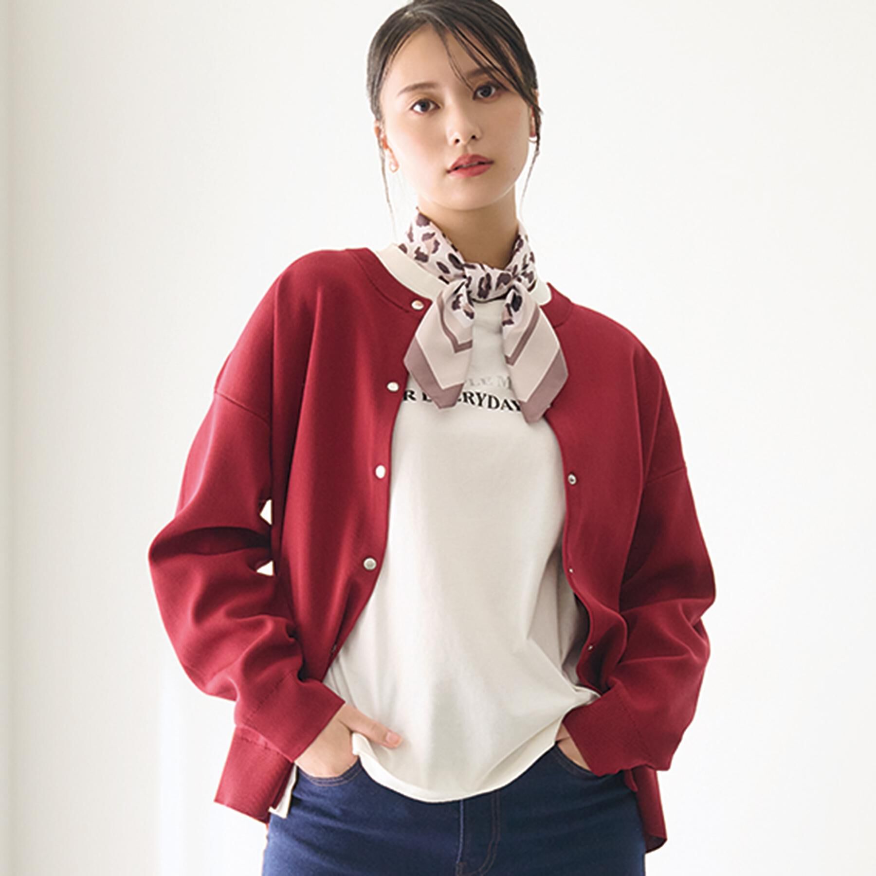 SHOO･LA･RUE「【セットアップ可/洗濯機可】軽やかに羽織れる スポンディッシュ ニットカーディガン」|カーディガン|