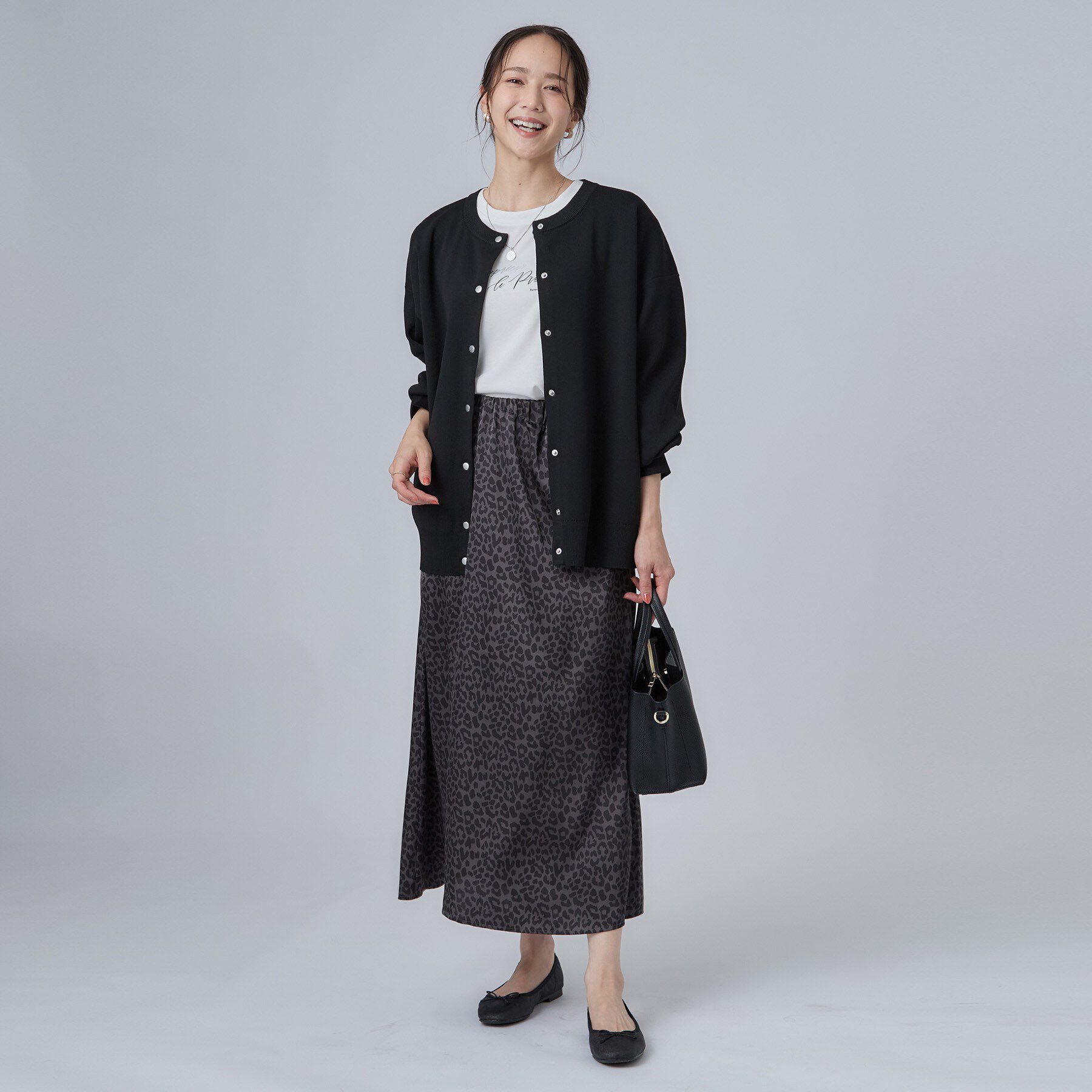 SHOO･LA･RUE「【セットアップ可/洗濯機可】軽やかに羽織れる スポンディッシュ ニットカーディガン」|カーディガン|