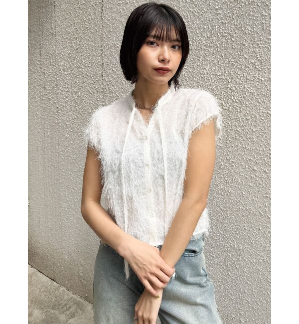 MURUA「フレンチスリーブフリンジブラウス」|シャツ・ブラウス|
