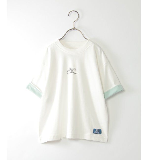 ikka kids「USAコットン 袖裏配色Tシャツ（120~160cm）」|Tシャツ・カットソー|