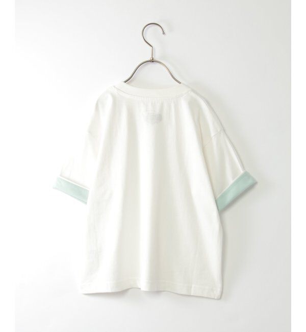 ikka kids「USAコットン 袖裏配色Tシャツ（120~160cm）」|Tシャツ・カットソー|