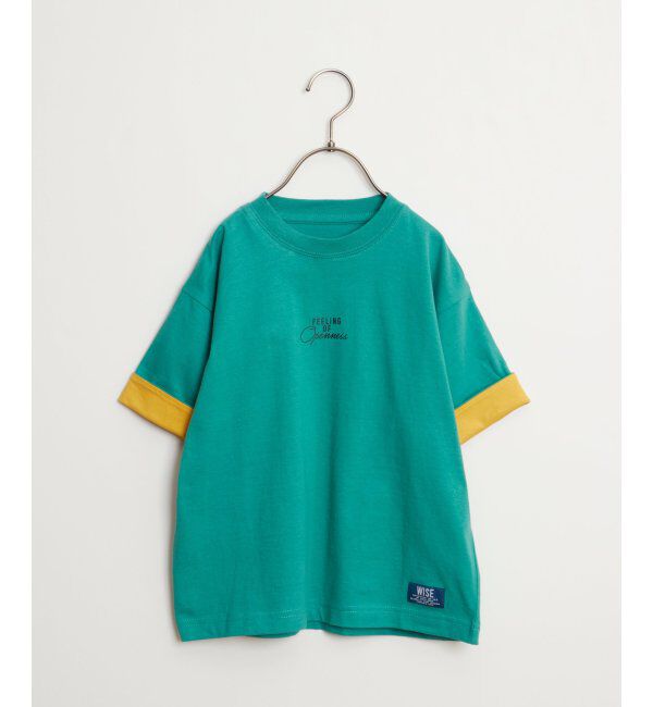 ikka kids「USAコットン 袖裏配色Tシャツ（120~160cm）」|Tシャツ・カットソー|