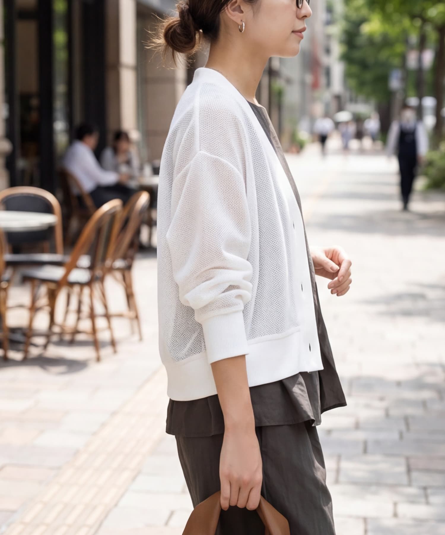 STYLE DELI「【selection】メタルボタンメッシュカーディガン」|カーディガン|