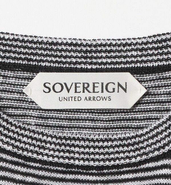 UNITED ARROWS「＜SOVEREIGN＞リネン ボーダー ニットTシャツ」|Tシャツ・カットソー|