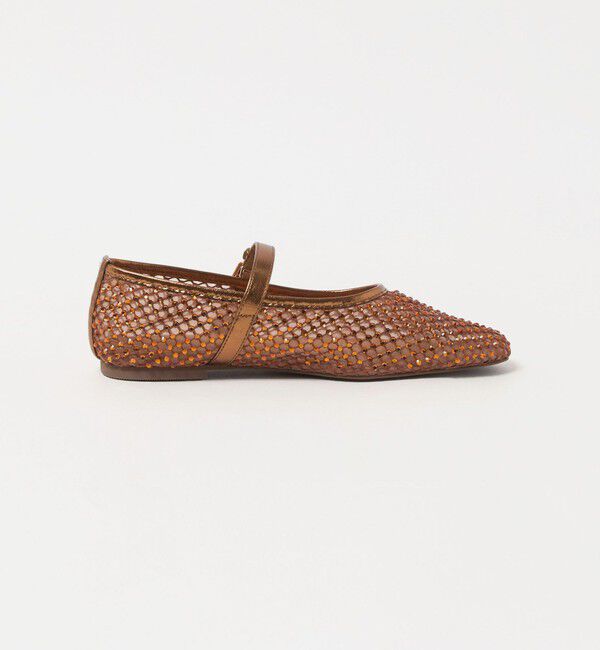 UNITED ARROWS green label relaxing「ビジューストラップ フラットシューズ」|ローファー|