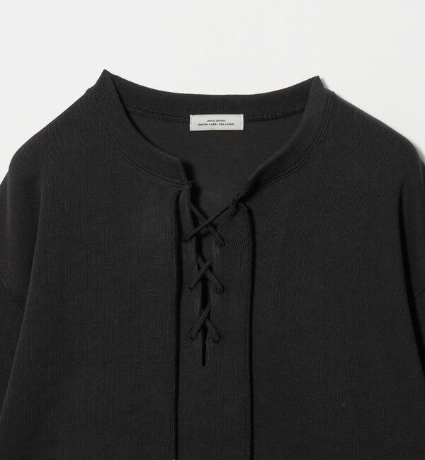 UNITED ARROWS green label relaxing「【WEB限定】＜at ease＞ダブルフェイス レースアップ プルオーバー カットソー」|Tシャツ・カットソー|