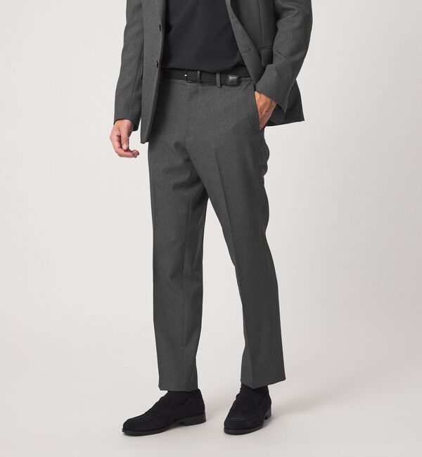 UNITED ARROWS green label relaxing「A+ ポリエステル シャークスキン スタンダード イージー NP セットアップ パンツ スラックス -ストレッチ-」|スラックス|MD.GRAY