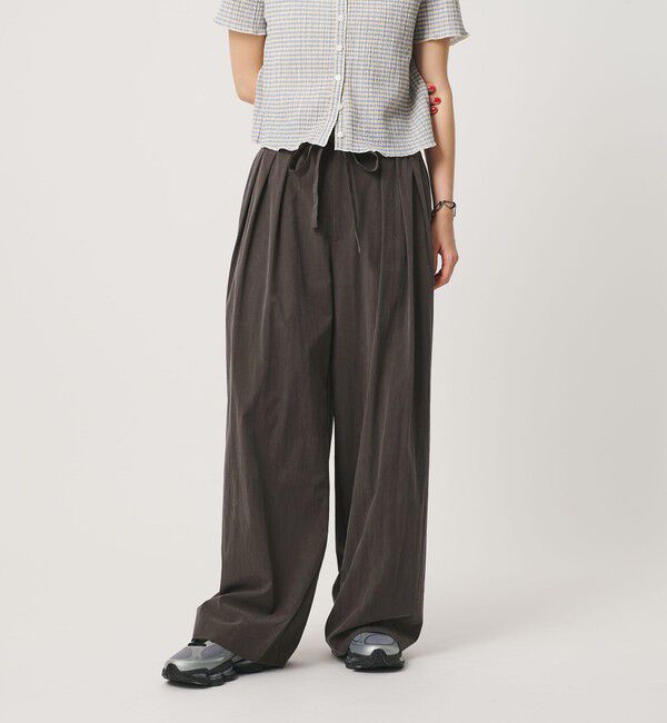 BEAUTY&YOUTH UNITED ARROWS「セルロースブレンド  ベルトループ ワイドパンツ ウォッシャブル」|その他|DK.BROWN