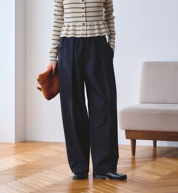 BEAUTY&YOUTH UNITED ARROWS「タック パッチポケット ドローストリング パンツ」|その他|NAVY
