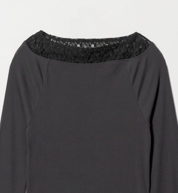 BEAUTY&YOUTH UNITED ARROWS「レースドッキング ロングスリーブ カットソー」|Tシャツ・カットソー|