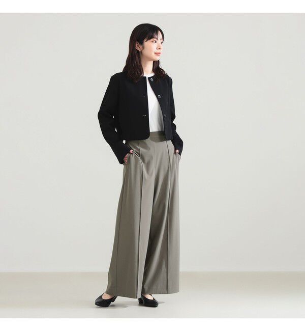 Demi-Luxe BEAMS 「クロップド クルーネック ジャケット」|ダッフルコート|