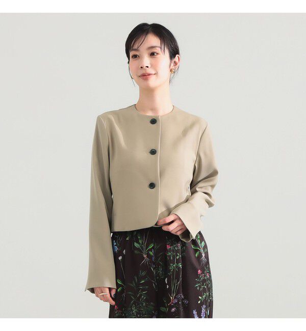 Demi-Luxe BEAMS 「クロップド クルーネック ジャケット」|ダッフルコート|