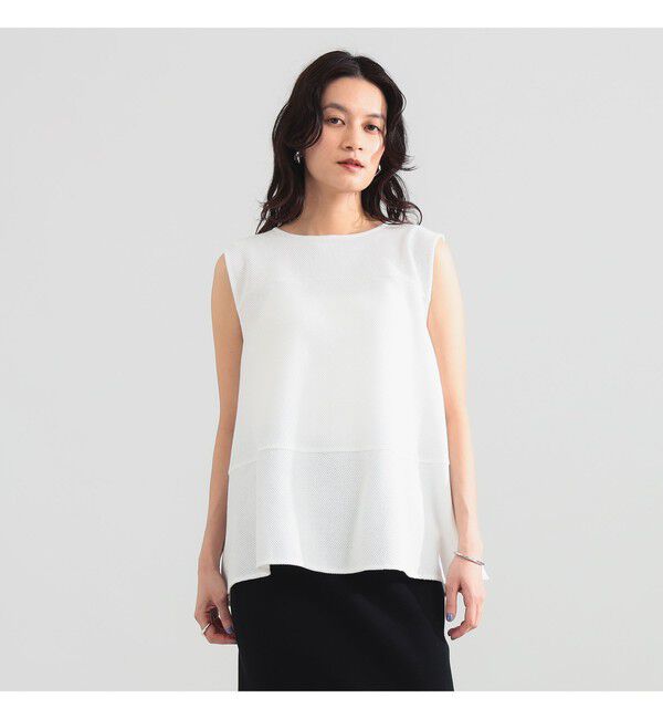 Demi-Luxe BEAMS 「ラッセルメッシュ ノースリーブ プルオーバー」|Tシャツ・カットソー|