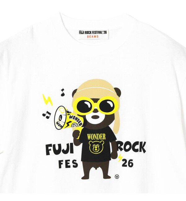 Ray BEAMS 「〈WOMEN〉FUJI ROCK FES'26 / The Wonderful! design works. / GRUNGE MEGAPHONE BEAR T」|Tシャツ・カットソー|