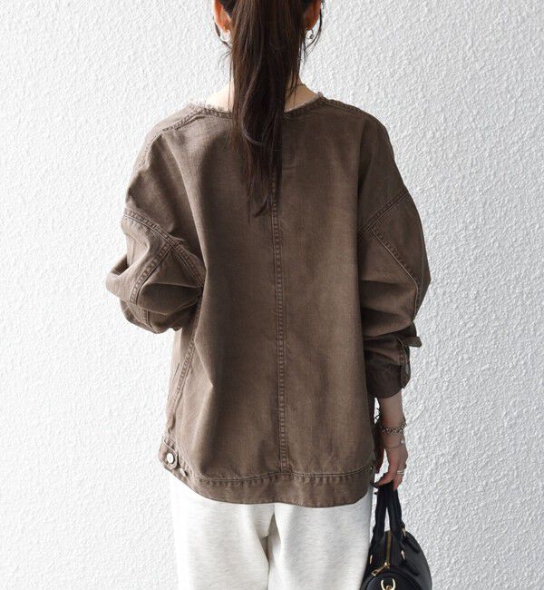 SHIPS any「《一部追加予約》ノーカラー デニム ブルゾン［SHIPS any DENIM］」|デニムジャケット|